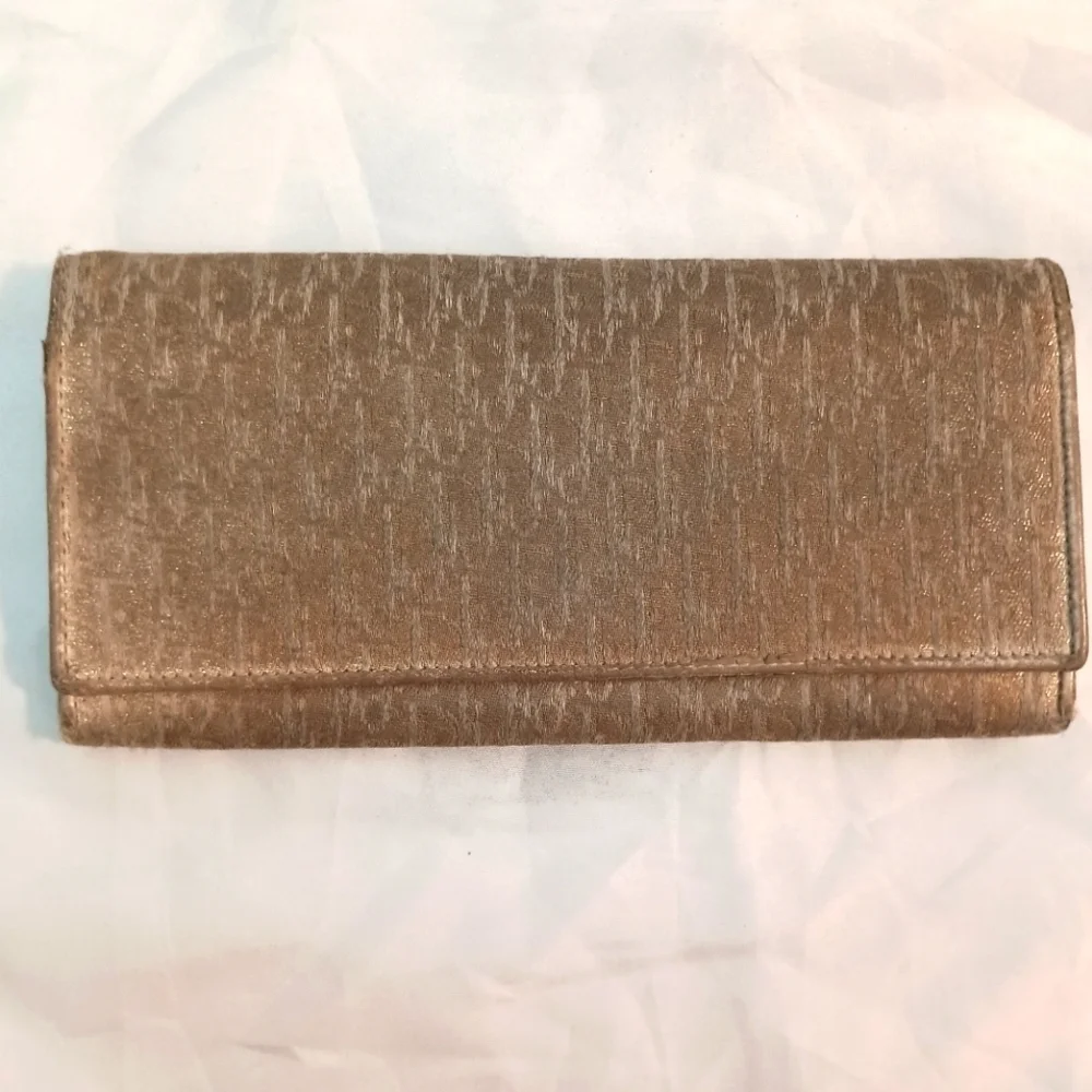 Vintage Christian Dior Monogram Bifold Long Wallet
